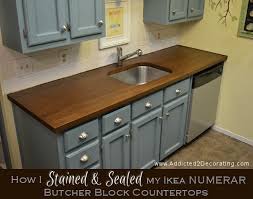Features baltic birch butcher block countertop 100% birch construction How I Stained Sealed My Butcher Block Countertops Addicted 2 Decorating