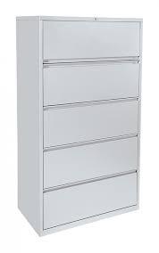 silver 5 drawer lateral file cabinet