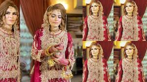 stani bridal makeup red dress barat