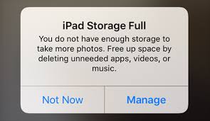 how to fix ipad storage full issue