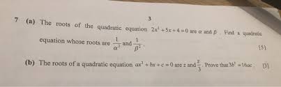 Roots Of The Quadratic Equation 2x2 5x