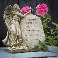 in loving memory angel stone statue