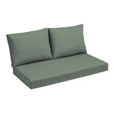 Arden Selections Earthfiber Outdoor Loveseat Cushion Set 48 X 24 Sage Green Texture