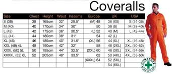 12 Clean Overall Size Conversion Chart