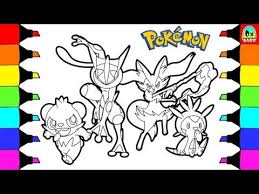 Select from 35919 printable crafts of cartoons, nature, animals, bible and many more. Pokemon Coloring Pages Greninja And Friends Colouring Book Fun For Kids Youtube
