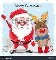 Imprime, prepara tus rotuladores, y al lío! Greeting Christmas Card Cute Drawn Deer And Santa Dibujo De Navidad Afiches De Navidad Ciervos De Navidad
