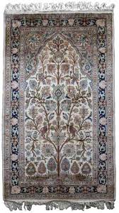 kashmir pure silk carpet tree of