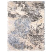 ecarpet minka cream 3 ft 11 in x 5 ft 7 in rectangular indoor carpet 351878