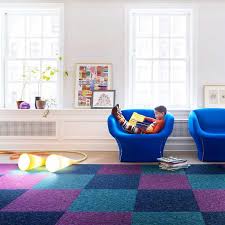blue and purple hummingbird carpet tile