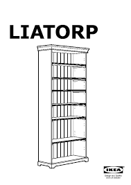 liatorp bookcase with glass doors white