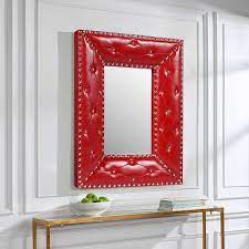 Rectangle Framed Red Mirror Lqq 165