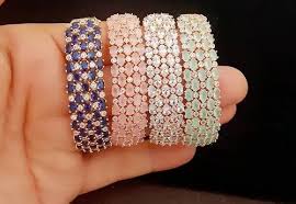 multicolor br american diamond bangles