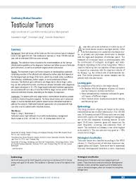 testicular tumors high likelihood of