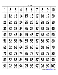 18 printable number chart forms and