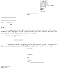 Sample Letter Regarding Invoice For Services Rendered