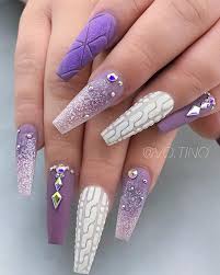 This nail art is such a unique and stunning design. 33 Cool Long Coffin Nail Designs Soflyme