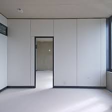 White Plain Wooden Wall Partition For