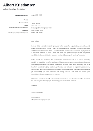 administrative istant cover letter