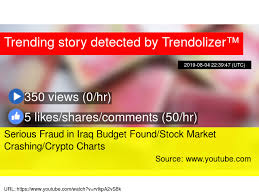 Serious Fraud In Iraq Budget Found Stock Market Crashing