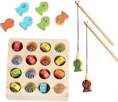 wooden fishing game toys for acsergery