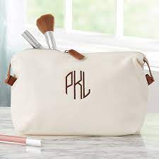 personalized leather cosmetic bags