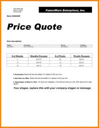 Quotation Email Sample Request For Price Sending Letter