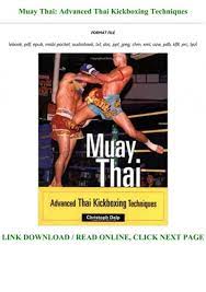 advanced thai kickboxing techniques for