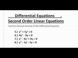 Second Order Linear Equation