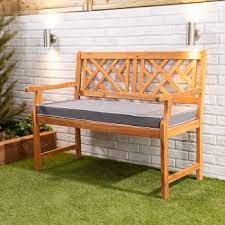 wooden garden bench 2 seater