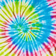 Close Up Shot Of Tie Dye Fabric Texture Background In Square