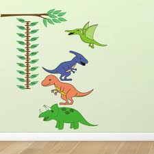 Dinosaur Growth Chart Wall Sticker Boys Height Chart Decals Childrens Wall Art Dinosaur Transfers Removable And Repositionable Fa084