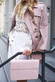 Warehouse D Trench Coat Light Pink