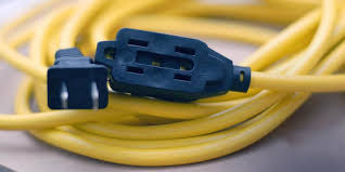 Woods 8 ft.slimline flat plug indoor extension cord. What S The Best Way To Run Power Outside Mr Electric