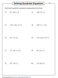 The 9 Best Quadratic Formula Worksheet