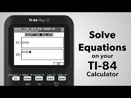 Ti 84 Plus Ce How To Solve Equations