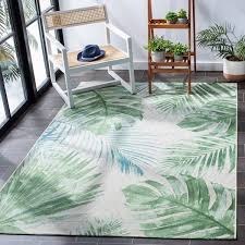 geometric leaf indoor outdoor area rug