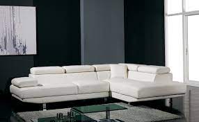 ultra modern white leather sectional sofa