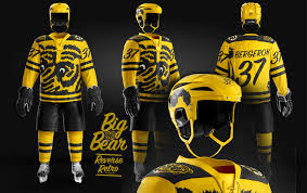 Elias pettersson vancouver canucks reverse retro adidas authentic nhl hockey jersey. Big Bear Reverse Retro Bruins Uniform Concept Bostonbruins
