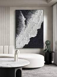 Black Textured Wall Art Black And White
