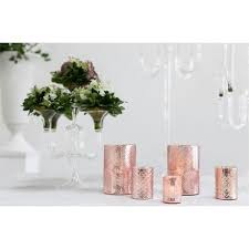 Rose Gold Mercury Glass Vase In