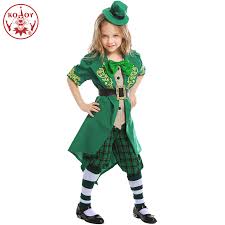 Us 34 0 20 Off Ireland Girls Green Dress Ireland Holiday Party Cosplay For Kids Brithday Gift Halloween Costume In Girls Costumes From Novelty