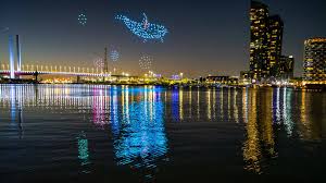 summer nights drone show in melbourne