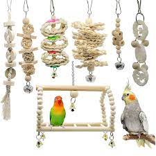 7 pcs chew toys parrot bird toys for