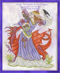 The Maiden The Dragon Cross Stitch Chart