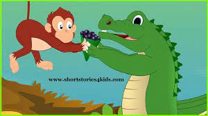 the monkey and the crocodile short