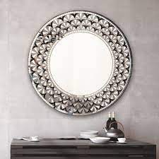 Handmade Mosaic Round Mirror Luxe Mirror