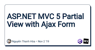 asp net mvc 5 partial view with ajax