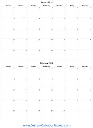Free Printable Calendars Blank Pdf Templates To Print A 2019 Calendar