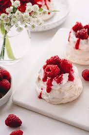 raspberry mini pavlova sweet savory