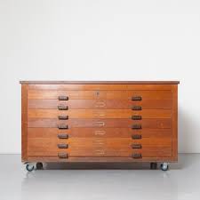 wood flat file cabinet neef louis